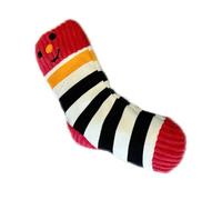 Colourful Sock-Shaped Squeaky Toy for Dogs, Soft Plush Chewing Exercise, Engagement Toy, Treat, Feeding Station for Pet Teeth, Interactive Dog Toy with Sound