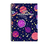 Colourful Space Planet 2026 Planner Diary A5 To Do List Notebook Notebook Organiser Mums Diary 2026 Journal for College Student Week To View Monthly Year Planner with Dotted Line Note Page Slim