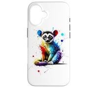 Colourful Splash Art Galago Galagos Case for iPhone 16