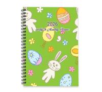 Colourful Spring Flowers Journal 2026 A5 To Do List Notebook Personal Diary Daily Journal for Women Diary for University Student Week To View Monthly Year Planner with Dotted Line Note Page Slim