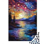 Colourful Summer Evening Sunset Puzzle Unique Home Decor 100 Percent Recycled Cardboard Jigsaw Puzzle for Adult 1000pcs (38x26cm)