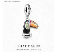 Colourful Touca Charms Pendant European Style Pure 925 Sterling Silver Cute Fashion Jewelry Club for Women & Men