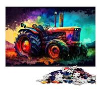 Colourful Tractor JigsawPuzzle 1000 Pieces for Adults Challenging Puzzles Perfect Home Or Office Decor, Ideal 50x75CM/19.68x29.52inch