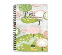 Colourful Trees 2026 Planner A5 To Do List Notebook Organiser Diary 2026 Diary for Women Planner Journal for University Student Week To View Monthly Year with Dotted Line Note Page Slim