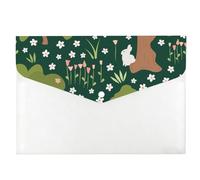 Colourful Trees A4 Plastic Wallet, Expanding File Folders A4, Plastic Folder, Uni Essentials Stationery Envelope Wallets, Files with Snap Button, Pockets for School Office Home Travel