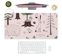 Colourful Trees Desk Mat Large Desk Mouse Mat with Non-Slip Rubber Base Smooth Face Mouse and Keyboard Pad 80X30 cm Mousemat Office Decor Gift Mousepad Gaming for School Home Office Gaming