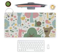 Colourful Trees Desk Mat Mouse Mat Desk Size with Non-Slip Rubber Base Smooth Face Keyboard Mouse Pad 90X40 cm Gaming Mousemat Office Accessories for Office Gifts Large Mousepad for School Home Gaming