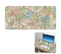 Colourful Trees Desk Mat Non-Slip Gaming Mouse Mat with Smooth Surface Pu Leather Mouse Pad Big 90X42 CM Mousemat Office Accessories for Desk Office Gifts Gaming Mousepad for School Home Table