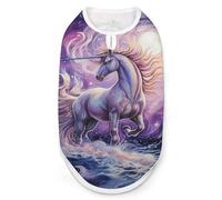 Colourful Unicorn on Ocean in Night Dog Shirt Coats Pullover Cat Clothing Pet Costume Vest for Small Medium Dogs