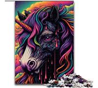 Colourful Unicorns 1000 Piece Jigsaw Puzzles for Teenagers Gifts, for Age 14+ Home Art Decor Family Games Christmas Birthday Gifts (26x38cm)