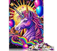 Colourful Unicorns Jigsaw Puzzles 1000 Pieces for Adults Toys Games Puzzle Wood Jigsaw Puzzle for Age 18 Years Upe Ducational Games 1000pcs (75x50cm)