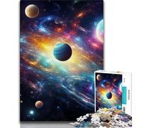 Colourful Universe 1000 Piece Jigsaw Puzzles for Adults & Teens,Challenging To Complete But Fun And Humorous Unique Home Decor And Gifts 50x75cm