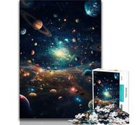 Colourful Universe Jigsaws 1000 Pieces for Adults,Challenging To Complete But Fun And Humorous Educational Game for Birthday (50x75cm)