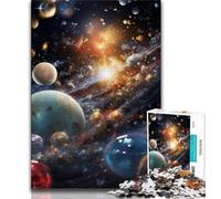 Colourful Universe Jigsaws Puzzles 1000 Pieces for Teenagers Gifts,for Educational Game Challenge Toy Unique Home Decor And Gifts (38x26cm)