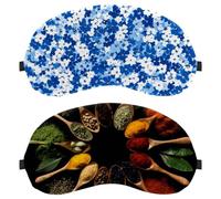 Colourful Various Herbs Spoons 2-Pack Light-Blocking Soft Breathable Eye Patch Sleeping Masks