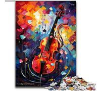 Colourful Violin Art JigsawPuzzle 1000 Pieces for Adults, Fun Games Every Piece Is Unique - Challenging Family Fun Game (50x75cm)