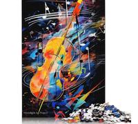 Colourful Violin Art Puzzle Relax Challenge Toy Premium Cardboard Jigsaw Puzzle for Adult Children 1000pcs (38x26cm)