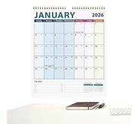 Colourful Wall Calendar 2026, 2026 Calendar, Month to View Calendar, Vertical Design for Daily Planning, Event Tracking and Note Taking, Ideal for Students, Teachers and Office Use