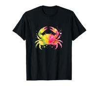 Colourful Watercolour Style Crab - Colourful Animal Design T-Shirt