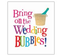 Colourful Wedding Card, Wedding Card, Bubbles Wedding Card, Happy Wedding Day Card, Happy Wedding Day Cards