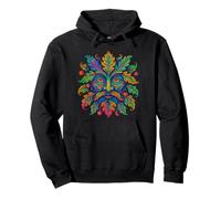 Colourful Wiccan Pagan Green Man Celtic Folklore Pullover Hoodie