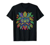 Colourful Wiccan Pagan Green Man Celtic Folklore T-Shirt