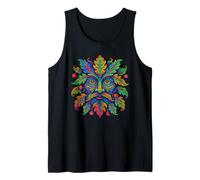 Colourful Wiccan Pagan Green Man Celtic Folklore Tank Top