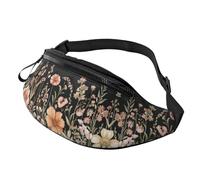 Colourful Wildflowers Crossbody Bag Beautiful Watercolor Wildflower Hands-Free Bag Garden Blooming Flowers Fanny Pack Gym-goers 14X35CM