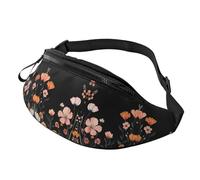 Colourful Wildflowers Hands-Free Bag Beautiful Watercolor Wildflower Fanny Pack Garden Blooming Flowers Crossbody Bag Festival-goers 14X35CM