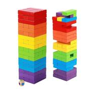 Colourful Wooden Blocks for Boys 7-14 Years | Indoor Balancing & Building Game | Kids Activity Tower Block for Cognitive Development & Fun