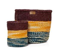Colourful Woven Storage Baskets | Kenyan hand woven baskets | Ethical storage | Sustainable decor (Small)