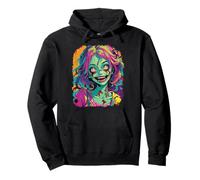 Colourful Zombie Girl Pullover Hoodie