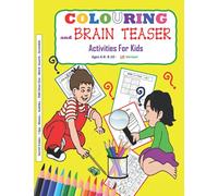 Colouring and Brain Teaser Activities for Kids Ages 6-8 8-10 UK Version - Secret Codes - I Spy - Sudoku - Mazes - Odd One Out - Word Search - ... 100 puzzles (Skellee Superhero Activities)