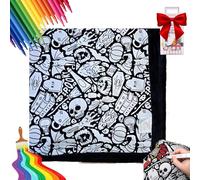Colouring Blanket for Adults, DIY Coloring Blanket, Washable Coloring Blankets, Soft Cozy Bedroom Decor, 50x60 Inch,With Custom Colored Pens, Birthday, Holiday or Special Occasion Gift(L)