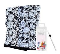 Colouring Blanket For Adults, DIY Colouring Blanket, Creative Personalized Throw With Handmade Coloring Washable, Funny Gift With Pencil Decoration For Kids Family Home Bedroom Arts Crafts