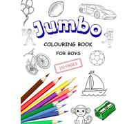 Colouring Book For Boys - Jumbo 110 page colouring book for boys - Includes Cars - spaceships -Boats - Robots - Dinosaurs - Super heros - Football - Trucks - Animals and much more!