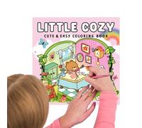 Colouring Book for Toddlers, Cute Cosy Colouring Book for Children - Educational Learning Activity for Relaxation and Entertainment in Preschool Age
