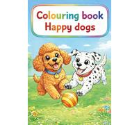 Colouring book. Happy dogs