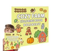 Colouring books for adults, colouring book for relaxing, cosy farm colouring book with 40 eye-catching and simple designs, book fresh products, charming farm scenes and much more in the For