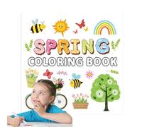 Colouring books for children, colouring books for children, cartoon spring colouring book, flowers, butterflies, thick paper, relaxing colouring book for adults, children, girls from 4 years