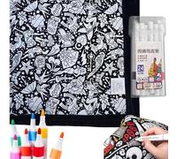 Colouring in Blanket for Adults, Color Your Own Blankets with Coloring Pens, Soft Washable Coloring Blankets for Crafting Decoration Family Fun Expression Bedroom Home Relaxation