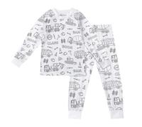 Colouring Me Pajamas Kids Girls Ballerina Print Children PJs 2 Piece Cotton Set Lounge Suit Nightwear Sleepwear Top Bottom Pyjamas Loungewear Dress Up Outfit Set Gifts for Children Girls 2-13 Years