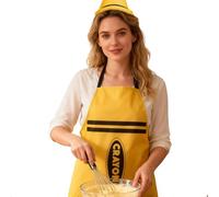 Colouring Pencil Costume Set for Adults - Complete Outfit with Apron & Pointed Hat, Vibrant Dress Up for Teacher Halloween, Book Day, School Group Theme Party, Color Options Available