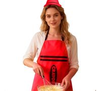 Colouring Pencil Costume Set for Adults - Complete Outfit with Apron & Pointed Hat, Vibrant Dress Up for Teacher Halloween, Book Day, School Group Theme Party, Color Options Available