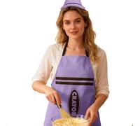 Colouring Pencil Costume Set for Adults - Complete Outfit with Apron & Pointed Hat, Vibrant Dress Up for Teacher Halloween, Book Day, School Group Theme Party, Color Options Available