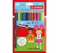 Colouring Pencil - STABILO color - Wallet of 18 - Assorted Colours Incl 3 Neon A
