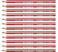 Colouring Pencil - Stabilo Trio Thick - Cherry Red - 12 Count (Pack of 1)