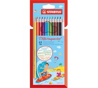 Colouring Pencil - STABILOaquacolor - Wallet of 12 - Assorted Colours