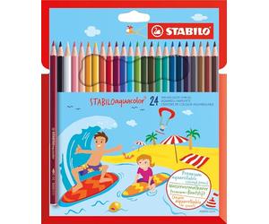 Colouring Pencil - STABILOaquacolor - Wallet of 24 - Assorted Colours