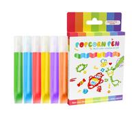 Colouring Pens, Six Colours 3D Blow Painting Pens, Craft Supplies for Bubble Art, Washable Art Supplies for Holiday Cards and Birthdays
